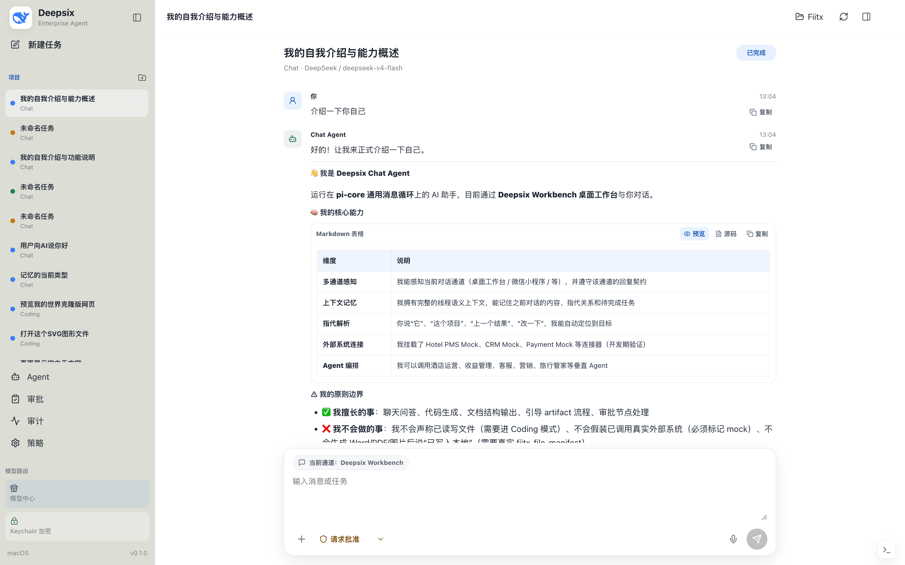 Fiitx desktop client screenshot